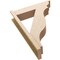 Ekena Millwork 8-in W x 32-in D x 44-in H Funston Trad Rough Cedar Woodgrain TimberThane Outlooker, Primed Tan OUTUR080X32X44FST04RCPR - alternate 4